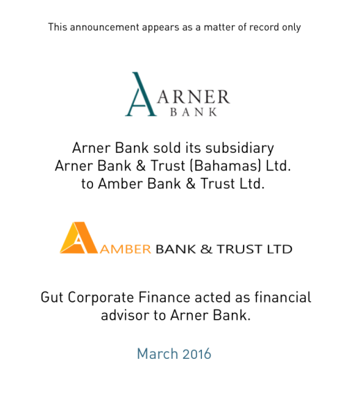 Arner Bank sold its subsidiary AB&T