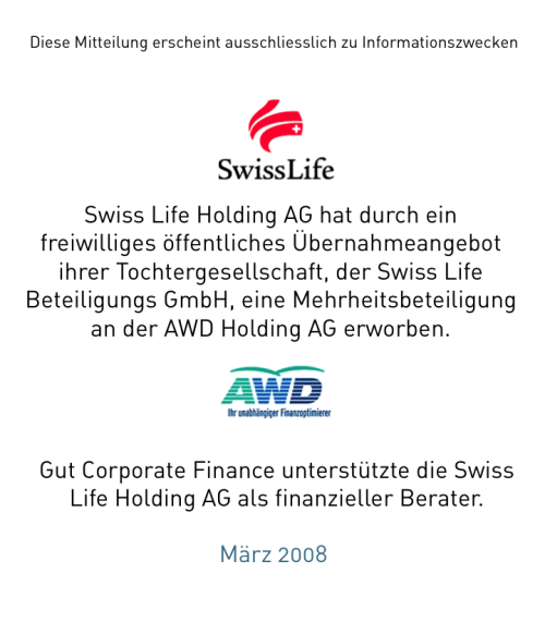 Swiss Life und AWD wollen mit strategischer Partnerschaft Wachstum beschleunigen