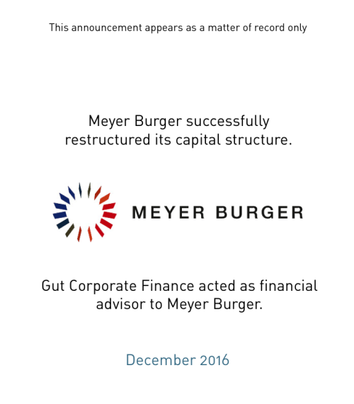 Successful capital restructuring of Meyer Burger