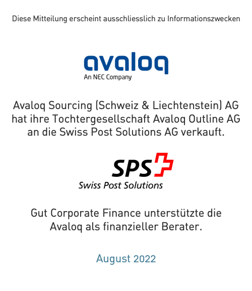 Avaloq Gruppe verkaufte Avaloq Outline