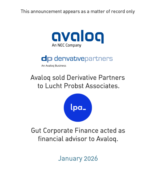 Avaloq sold Derivative Partners