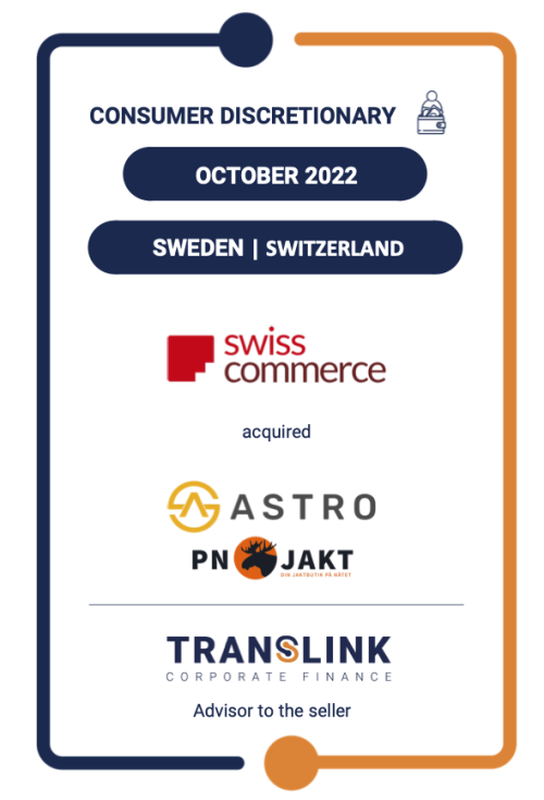 October 2022: SwissCommerce kauft Astro Sweden AB